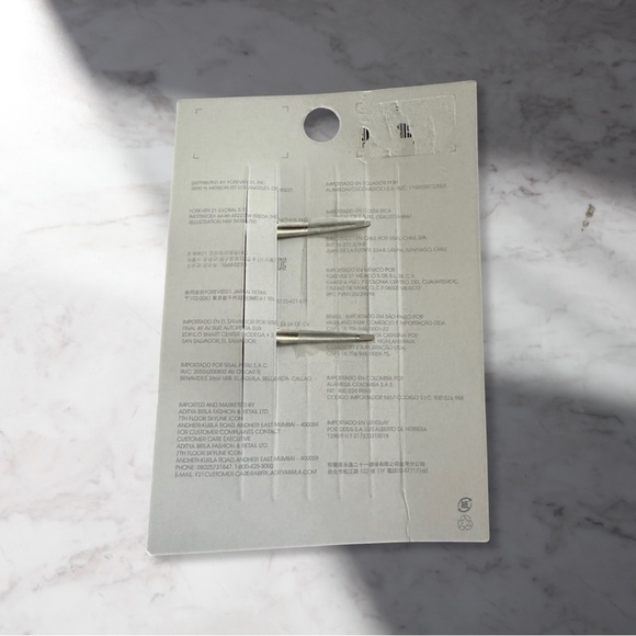 Iridescent Oil Slick Mini Foil Dot Bow Hair Clips Pair - Picture 3 of 3